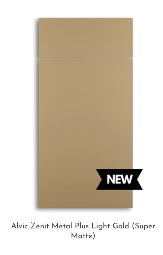 Metal Plus Light Gold cabinet door sample